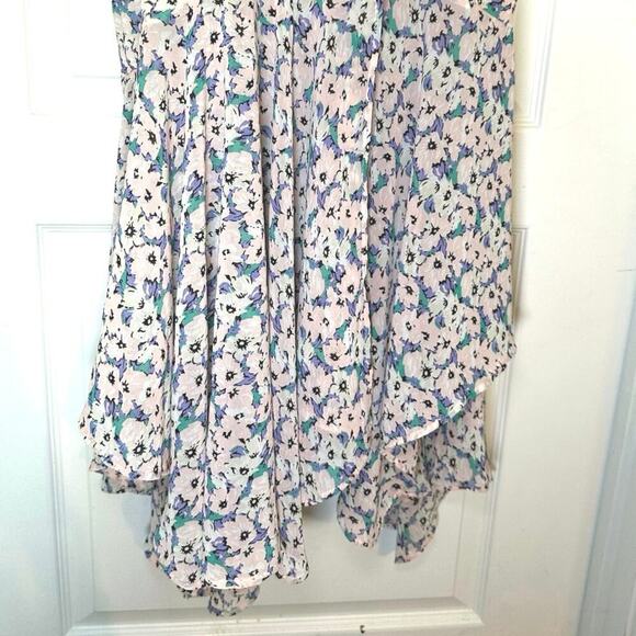 NEW ASTR The Label SANTORINI Chiffon FLORAL Puffy ONE SHOULDER Midi DRESS Sz S - Picture 8 of 8